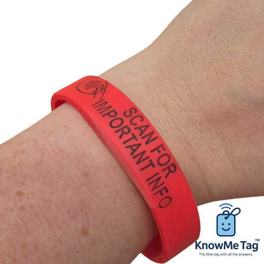 Smart Emergency ID Band Red