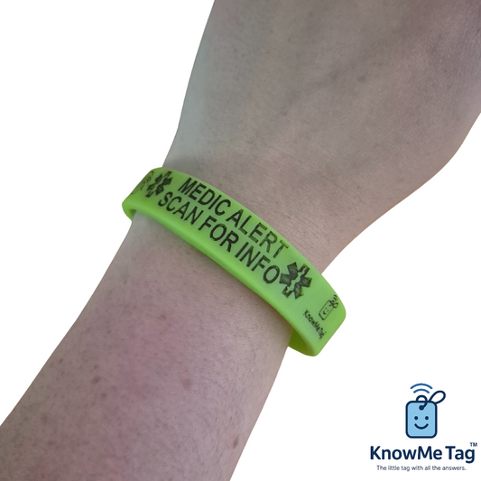 Medic Alert Silicone Bracelet Green