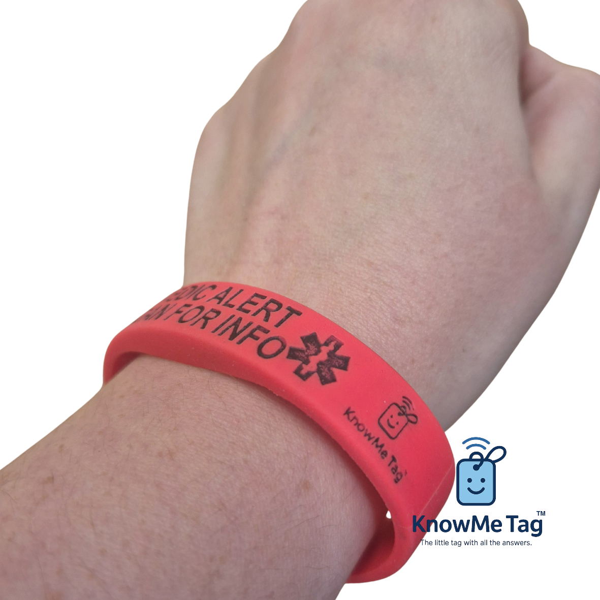 Medic Alert Silicone Bracelet Red