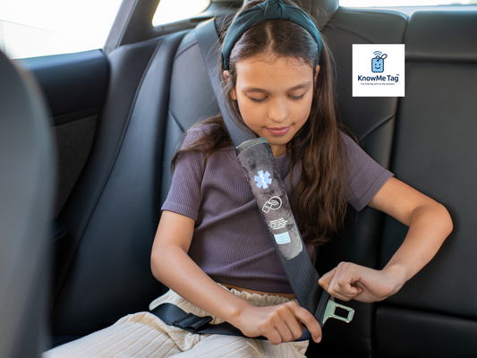 KnowMe Tag Seatbelt Cover MEDICAL PREORDER - WILL SHIP W/C 15/09