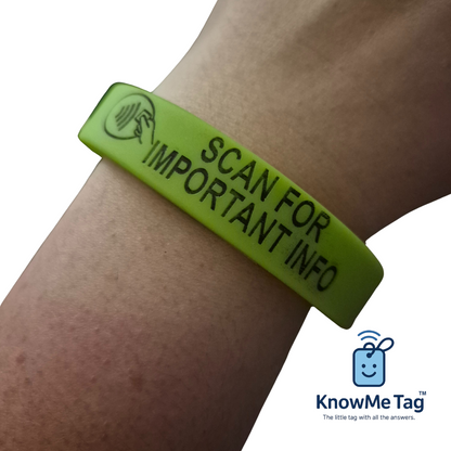 Smart Emergency ID wristband -Green