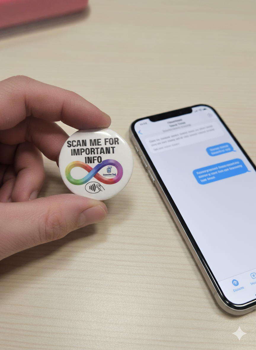 Neurodivergent Badge Metal