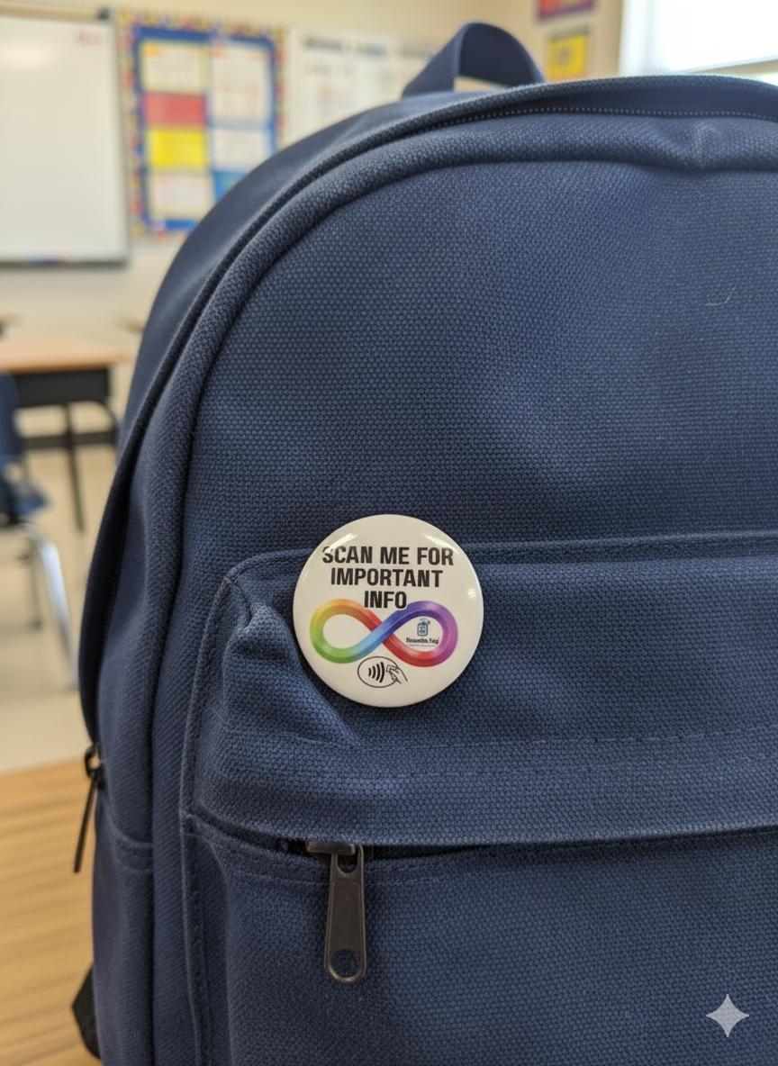 Neurodivergent Badge Metal