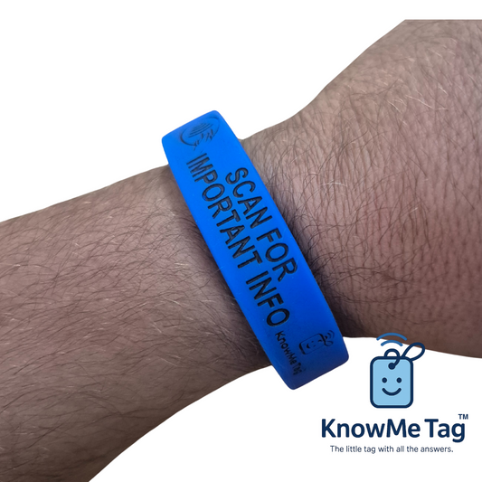 Silicone Alert Bracelet Blue