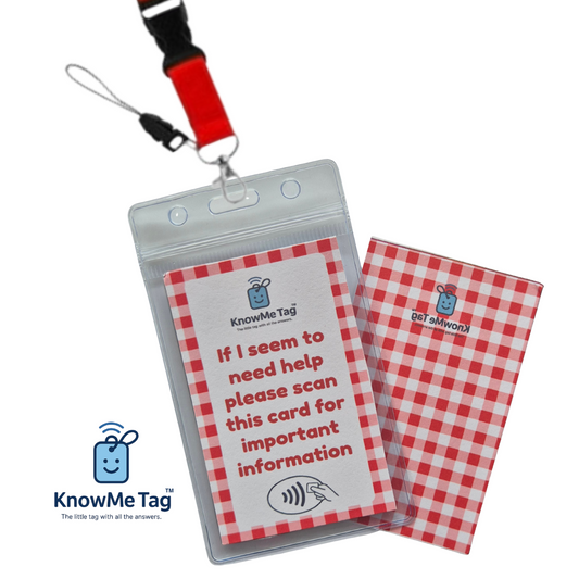 Gingham Lanyard