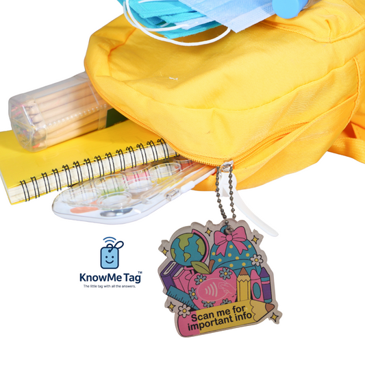 Pink School Bag Charm/Bag Tag
