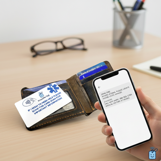 KnowMe Tag™ Wallet Card – Medical Edition