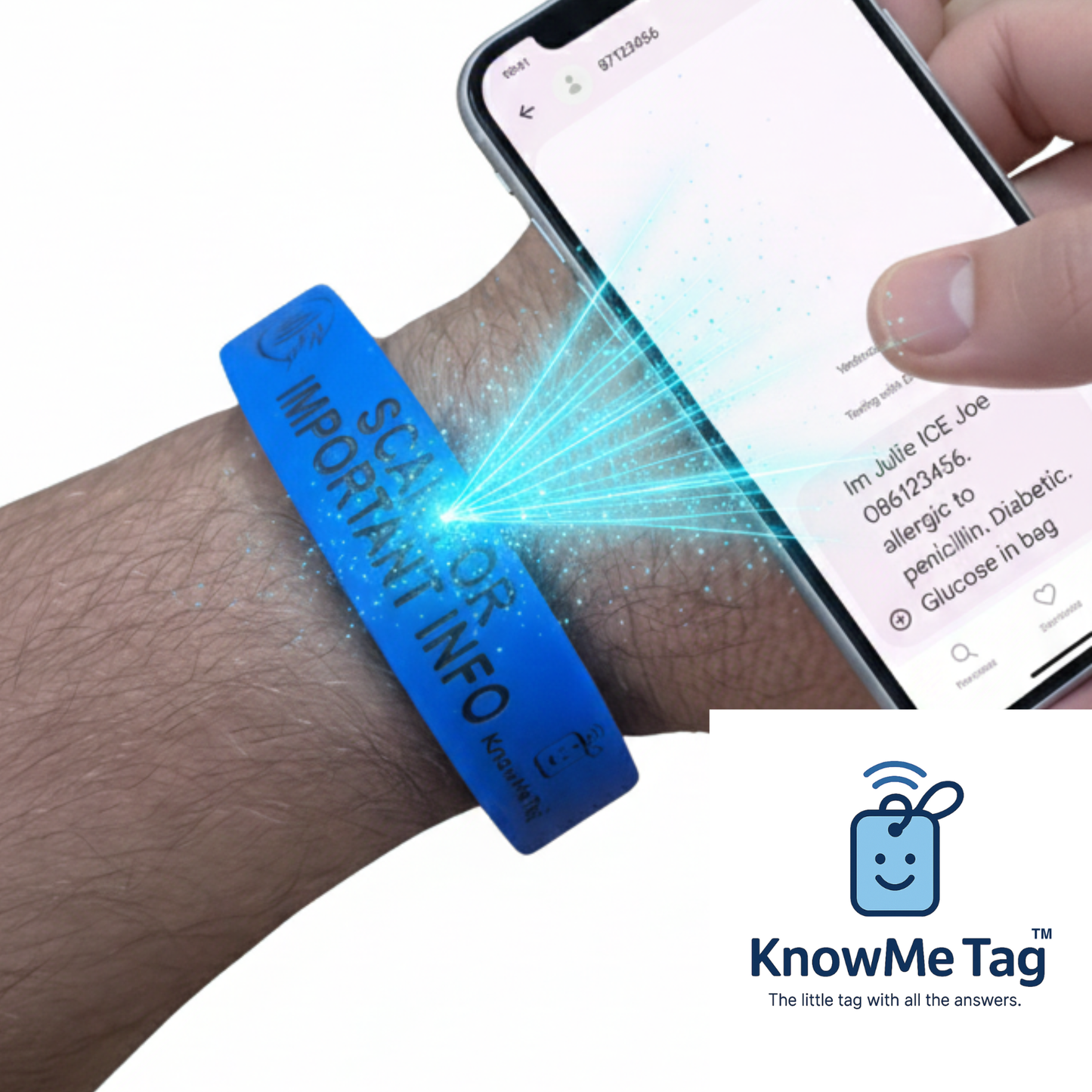 Smart Silicone Bracelet Blue