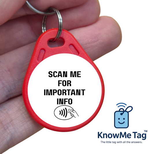 Multiple purpose Everyday Utility Tag Key Ring Red